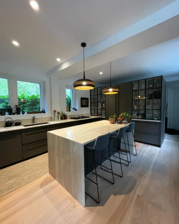 cuisine en travertin