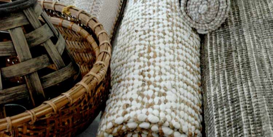 Tapis tissé main en fibre naturelle