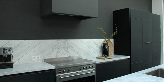 Plan de travail marbre blanc statuaire