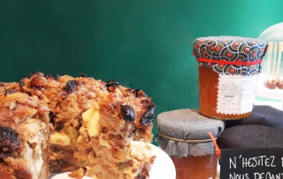 Pablo et Valentina marbre blanc pâtisseries confiture