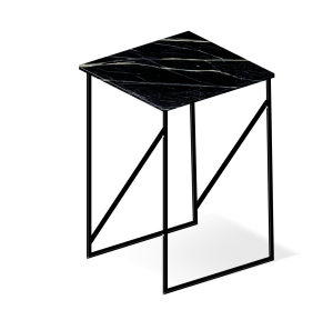 Table d'appoint en noir marquina collection spicer X Ateliers Sansone